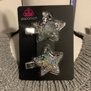 Paparazzi Silver Star Stellar-Ista Hair Clips